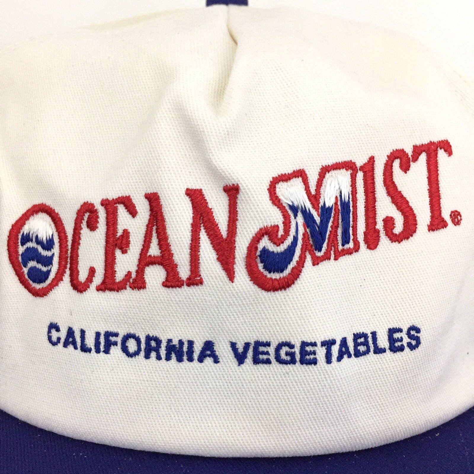 Vtg Ocean Mist California Vegetables K-Products Hat USA Mesh Snap Back Ball Cap