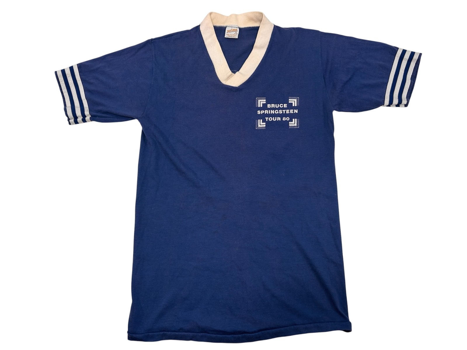 Vintage Bruce Springsteen T Shirt 1980-81 Nassau Coliseum New Years Blue Size Sm