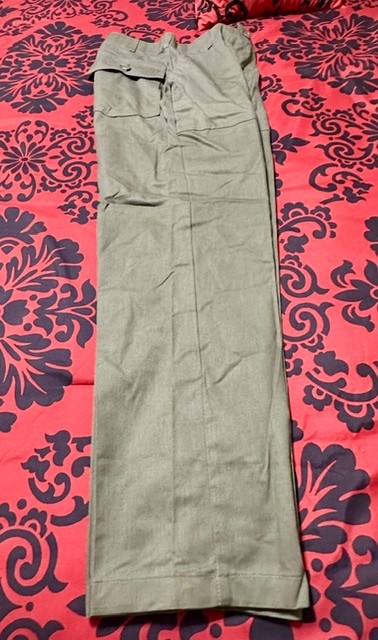 Vintage 80s US Military OG-507 Utility Trousers Olive Green Fatigue Pants 30×29