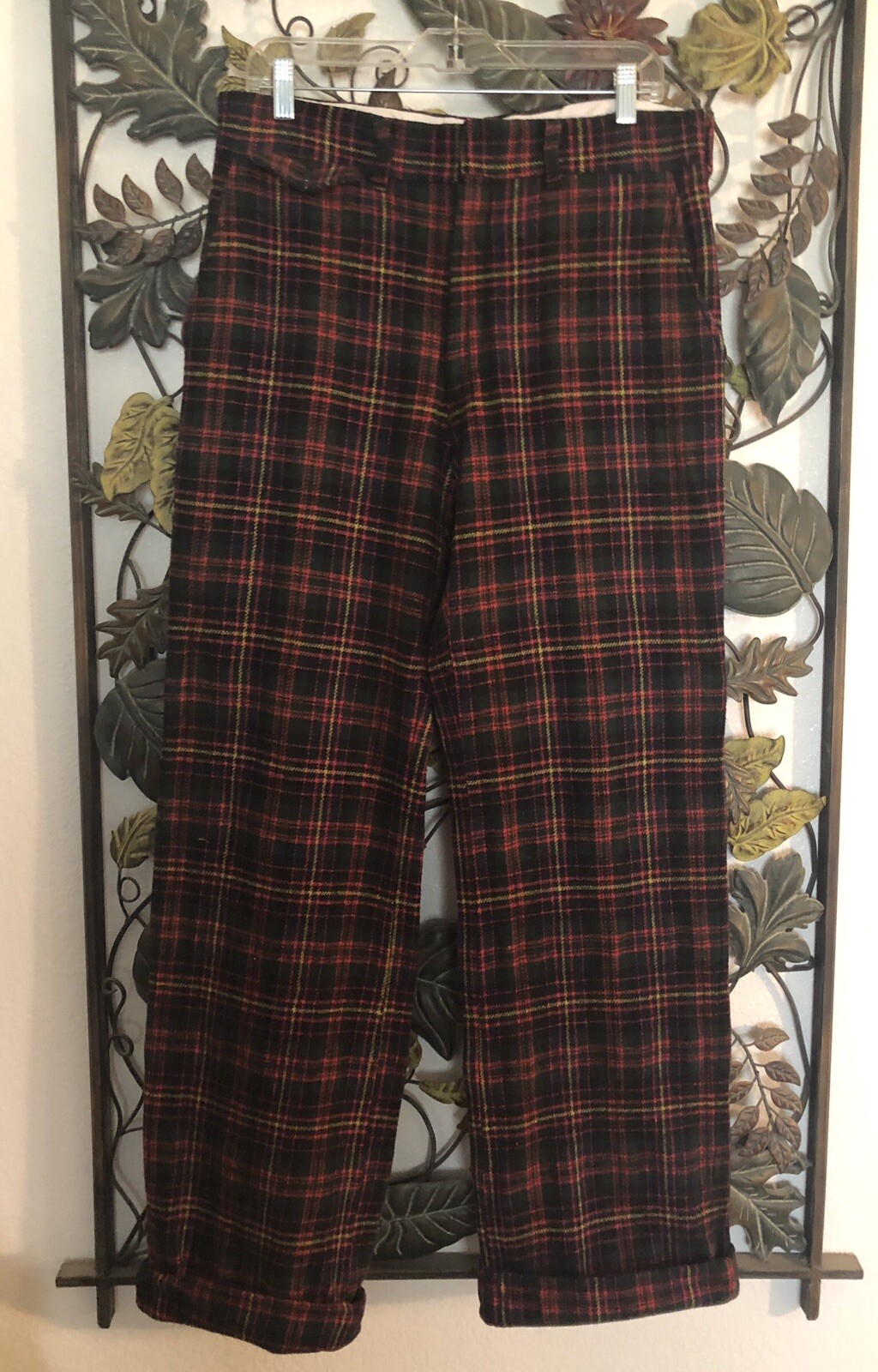 Vintage Bullocks Wynbrier Shop Plaid Men’s Wool Pants 1970s RARE FIND