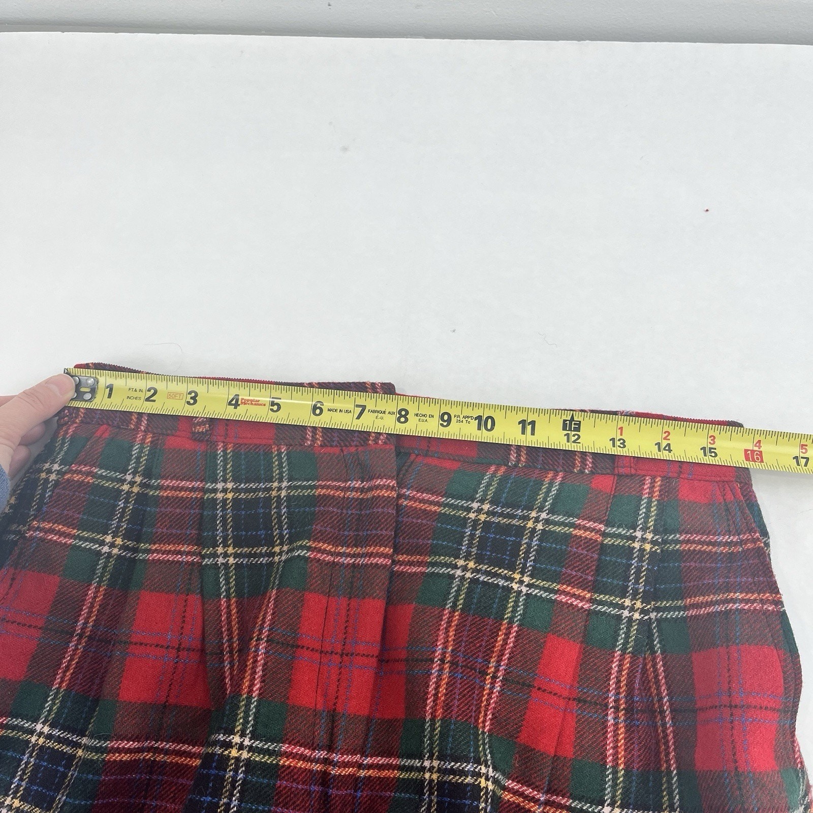 Vintage 80s Woolrich Wool High Waist Plaid Tartan Shorts Plaid Pleated 32”