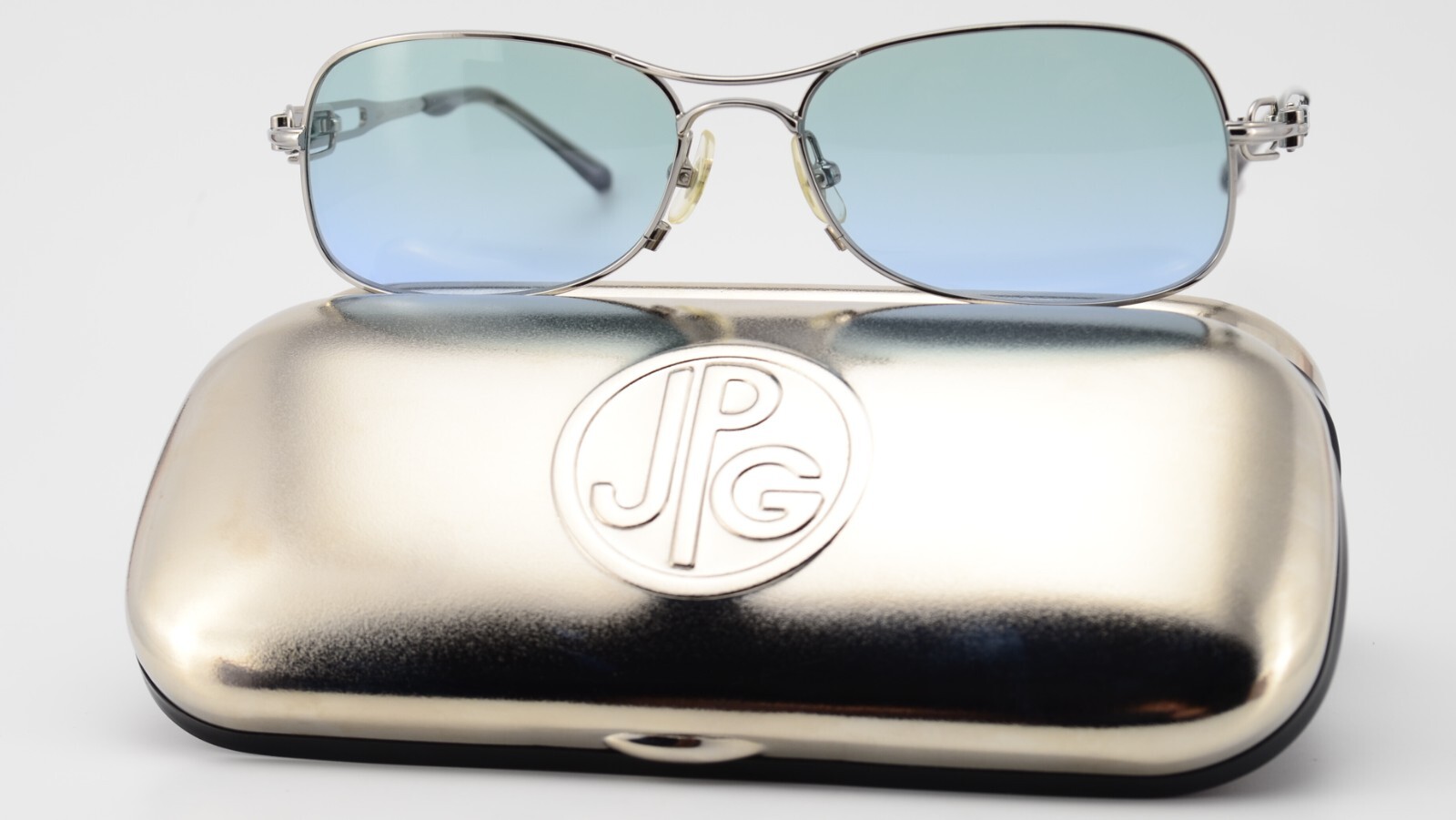 JEAN PAUL GAULTIER Sunglasses JPG 56-0052 Vintage 90s Green Blue Silver Japan