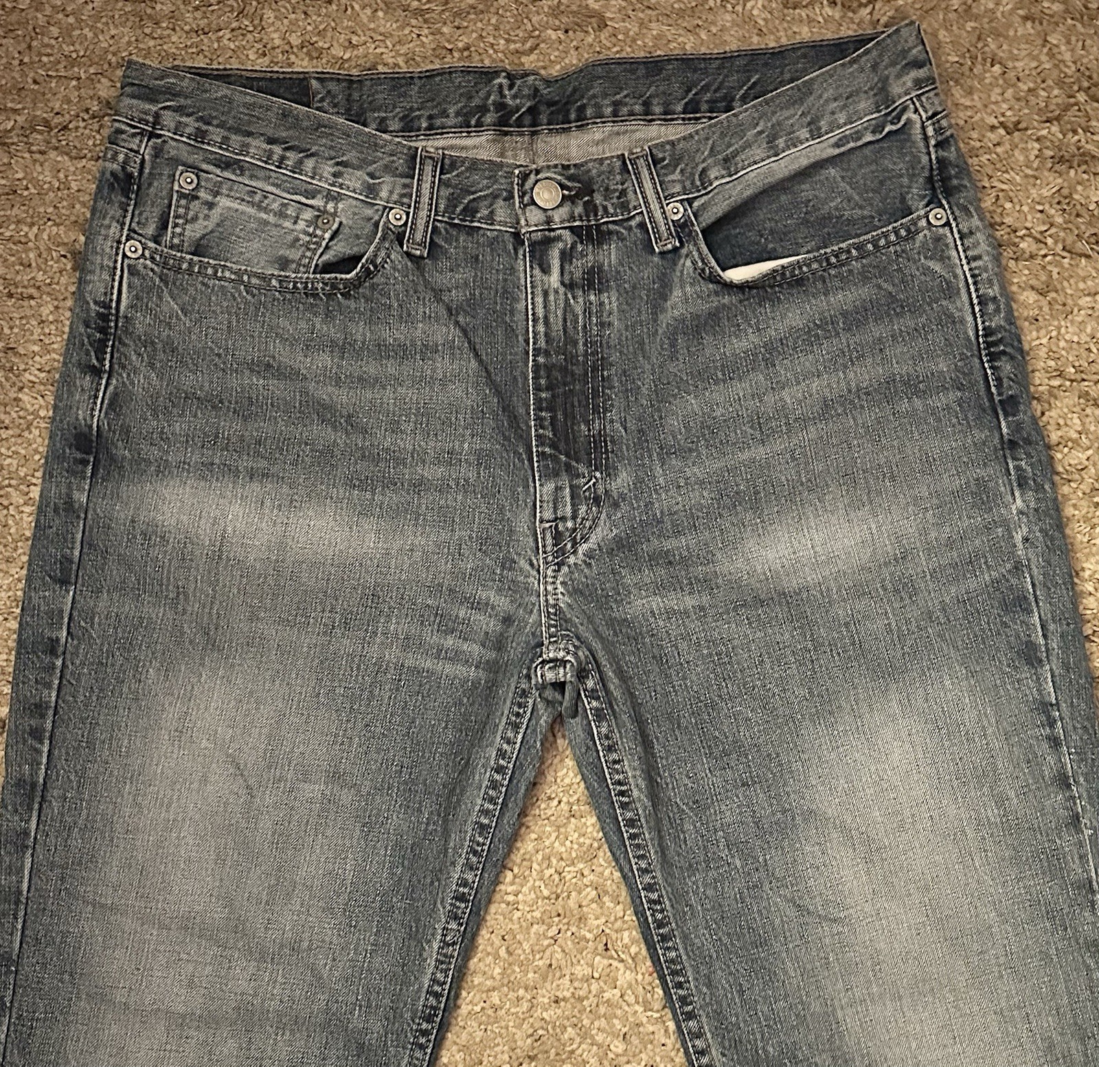 Vintage 90s Levi’s 514 Men’s Size 36×34 Blue Slim Fit Straight Leg Denim Jeans