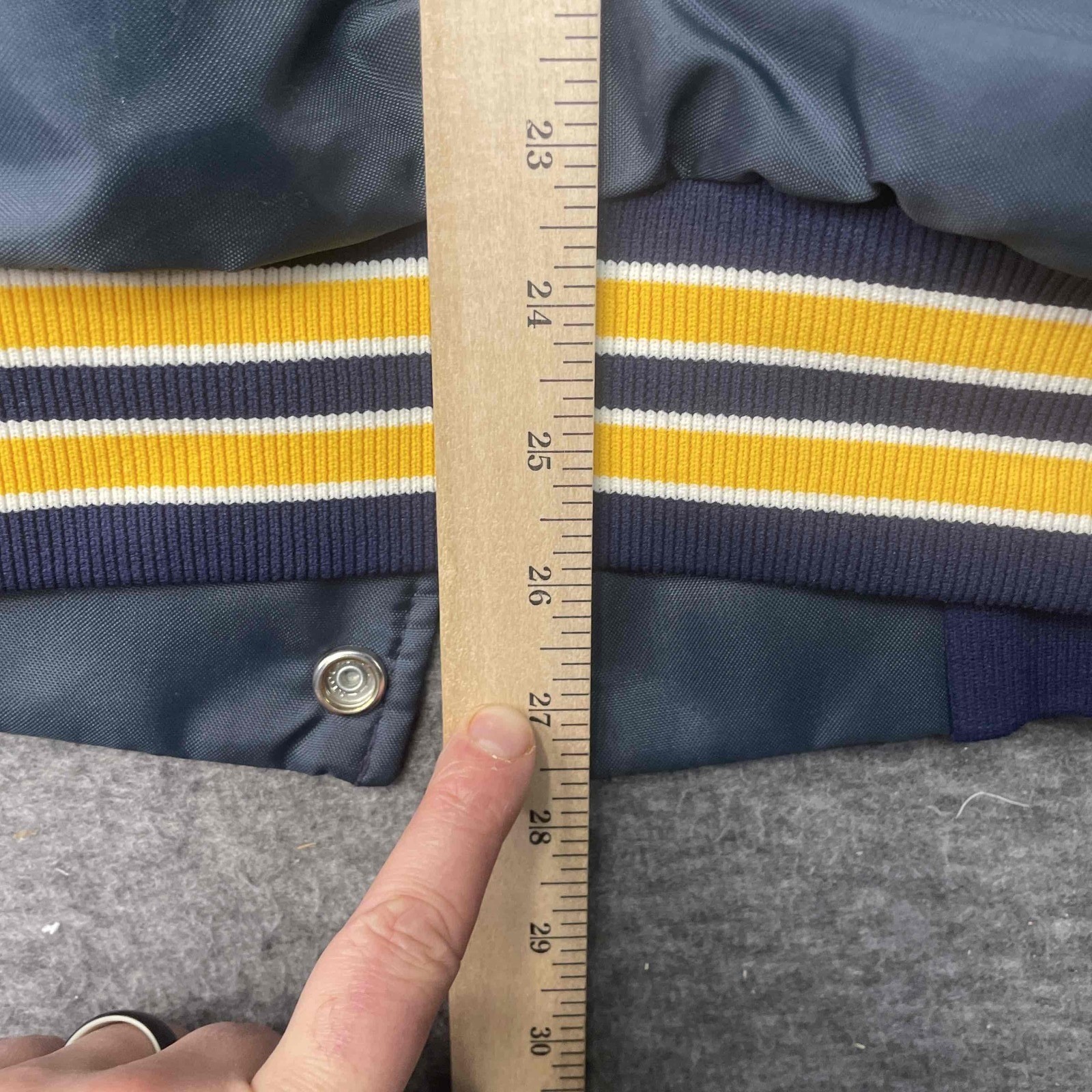 Vintage Eagle Athletic Retro Mens XXL Jacket Varsity Blue Sykes Montana Coffee