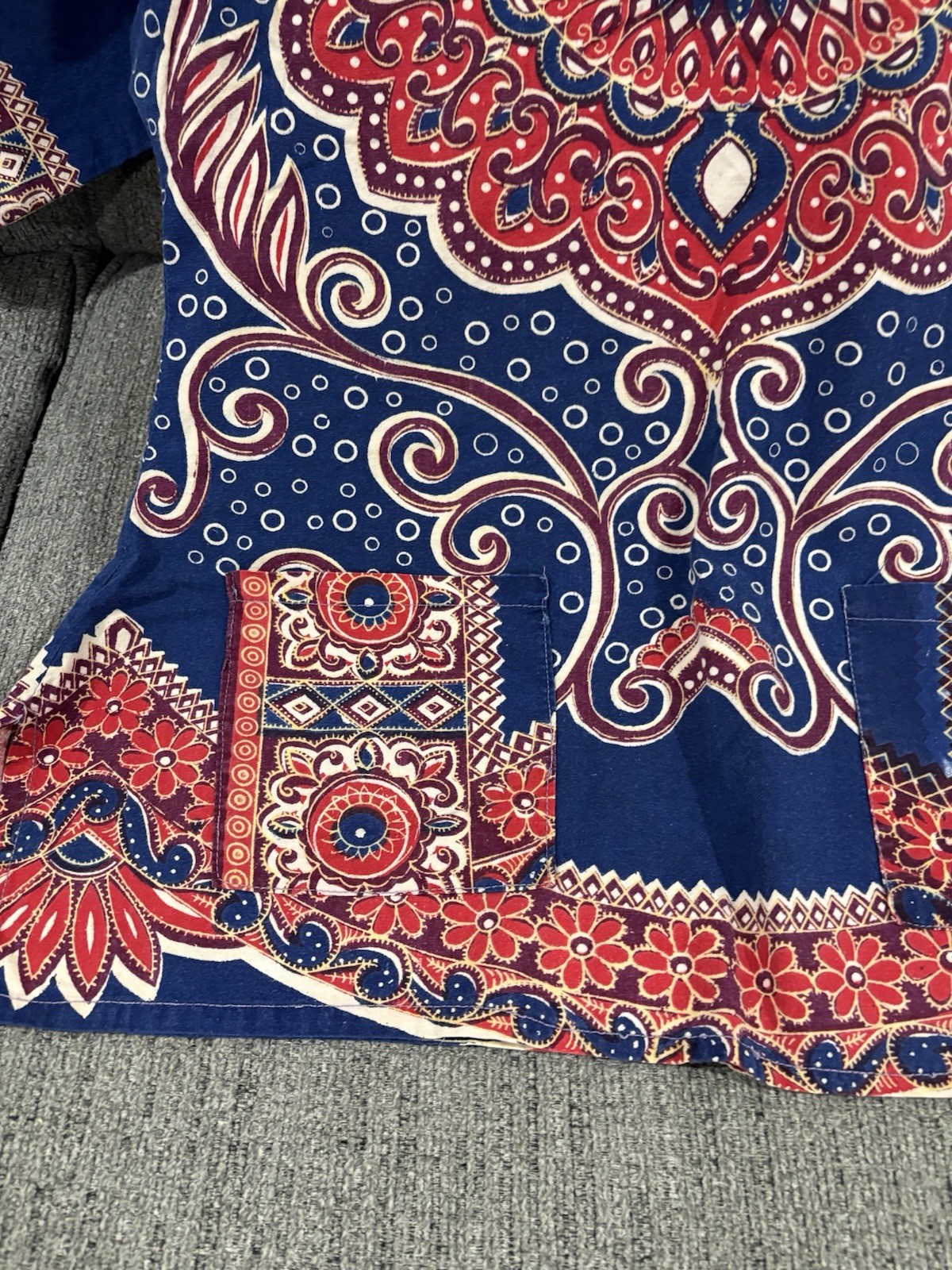 VTG 70s Cotton Angel Wing Dashiki Hippy Pullover Tops Lot Of 2