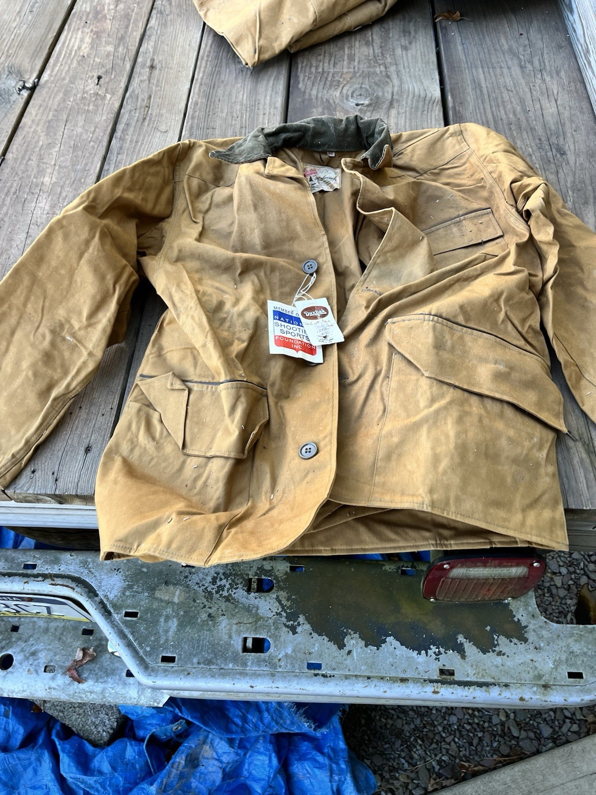 NOS! Vintage 1960 Duxbak Field Men’s Jacket Canvas Duck Hunting Coat Corduroy