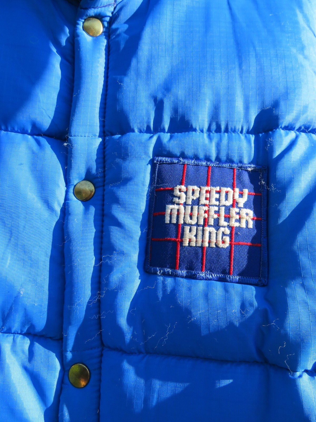 Vintage 1970s MIDAS SPEEDY MUFFLER KING Auto Truck Driver Sport Vest Coat Jacket