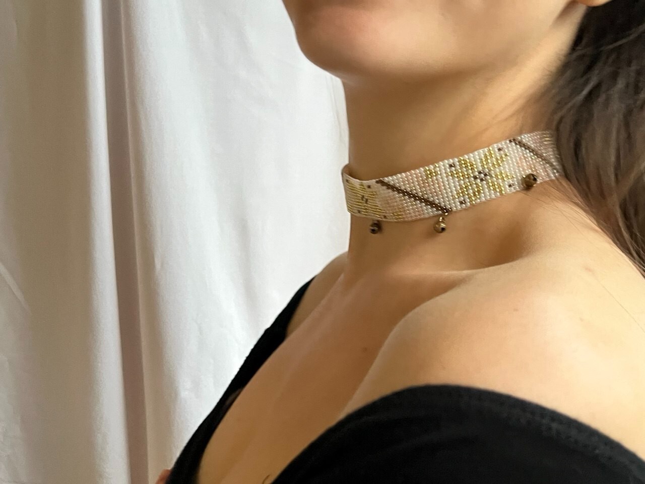 Beaded Yoke Collar | Ukrainian Gerdan Necklace | Discreet Day Collar | Gift