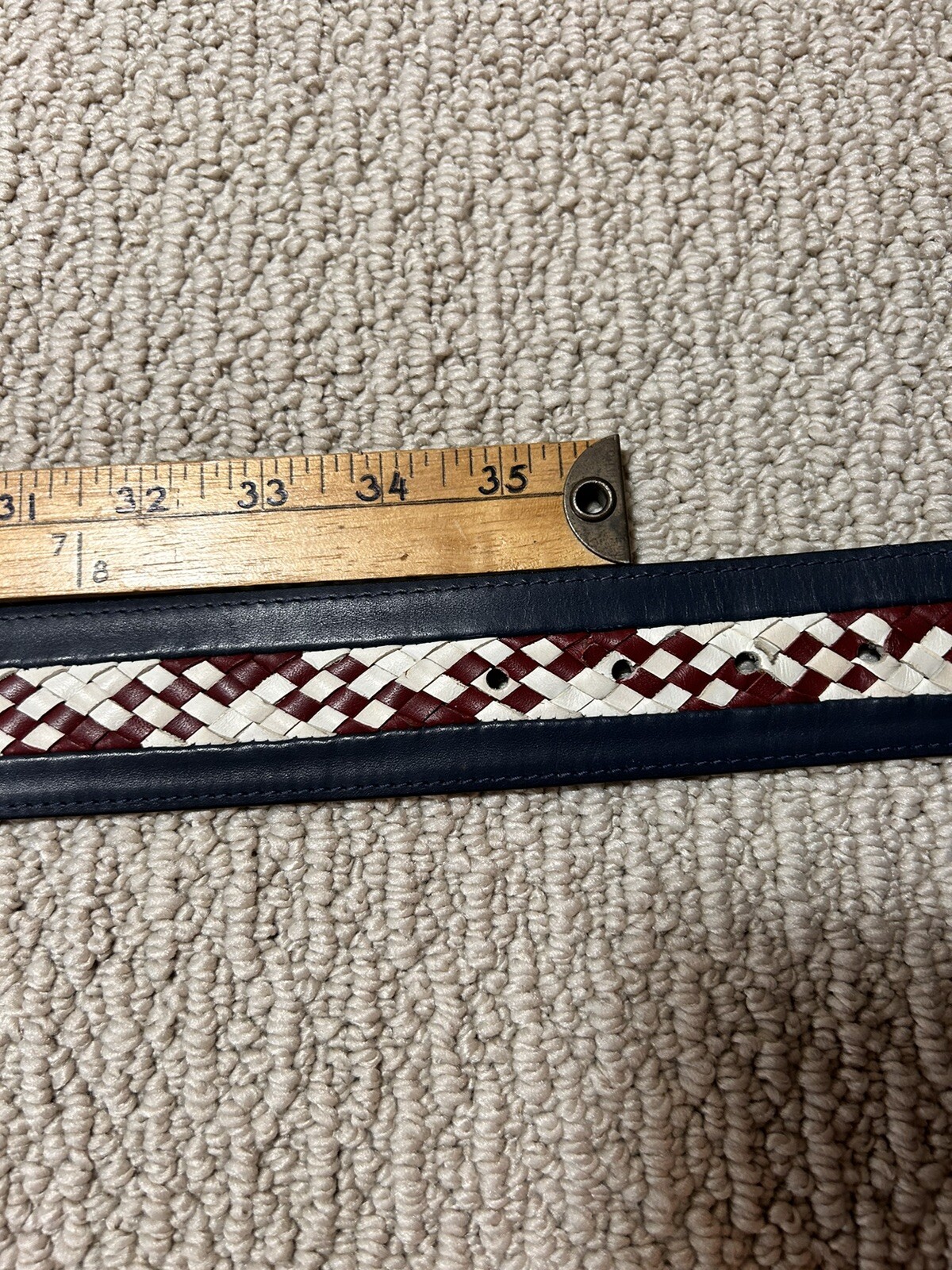 Vintage Wide Navy Steerhide Belt – 38 Inches Waist Size 32-34