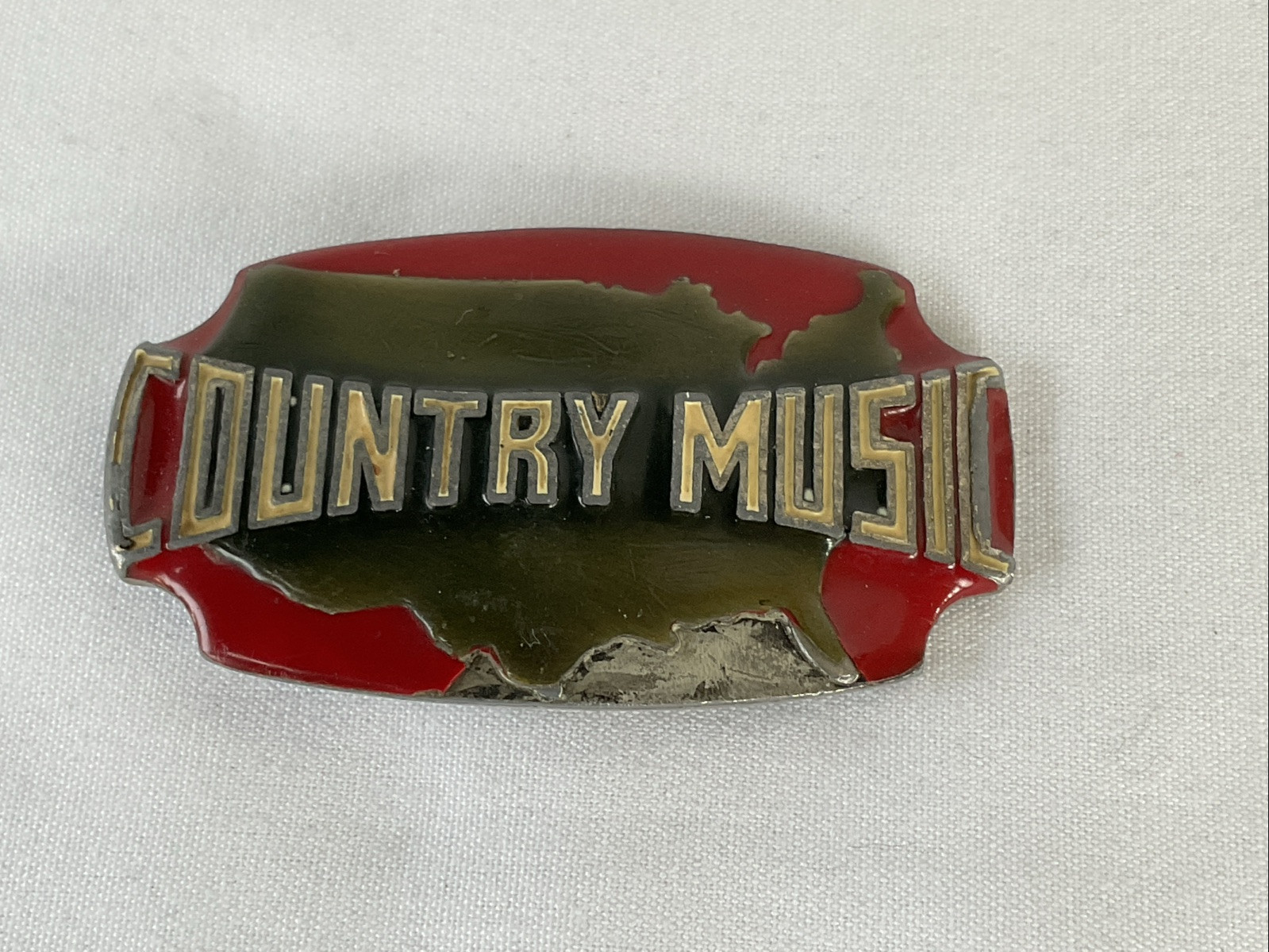 Country Music Metal Belt Buckle 1980 – Indiana Metal Craft