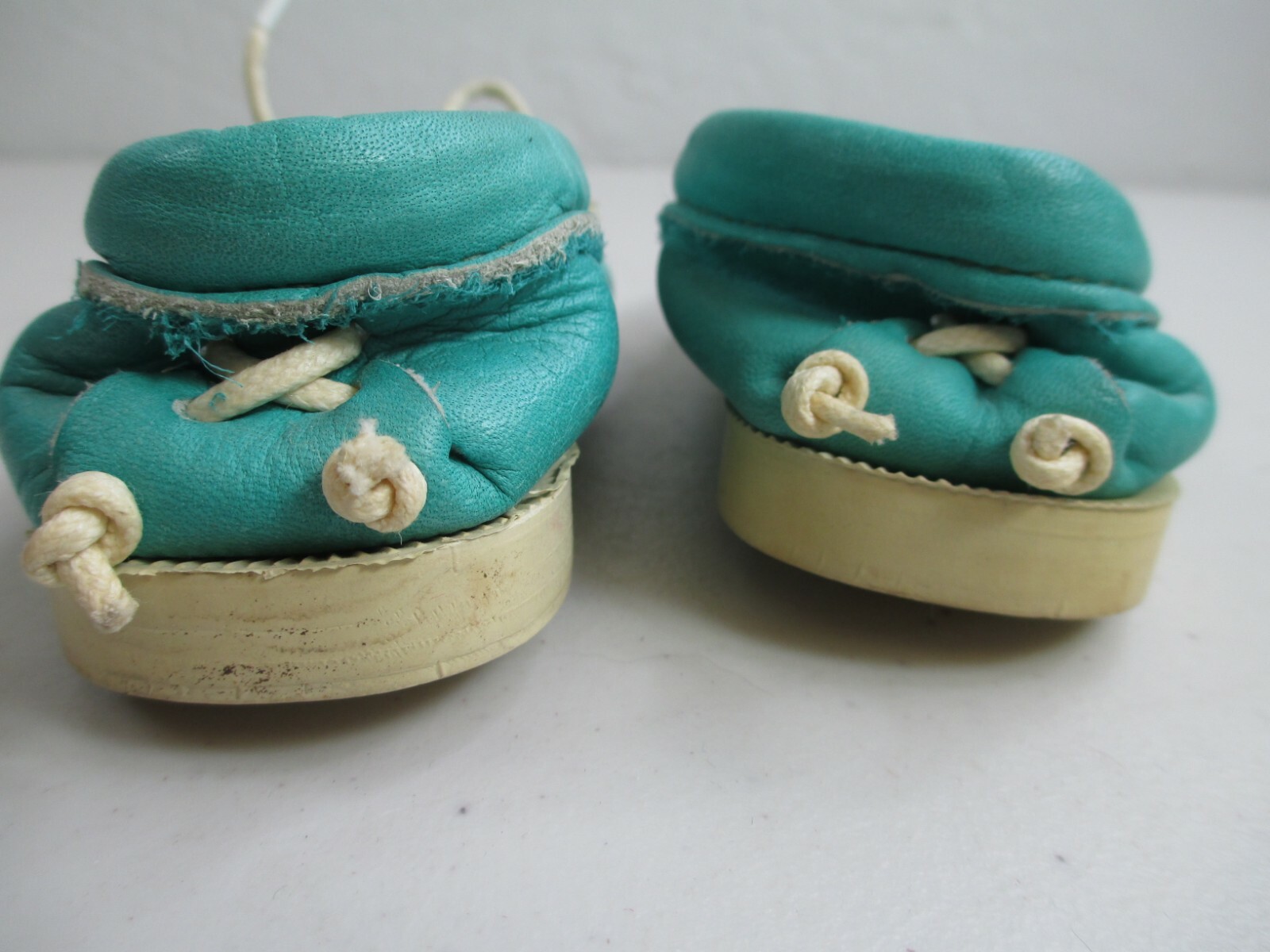Vintage leather beaded moccasins 70’s era Panco toddler Childs 6.5