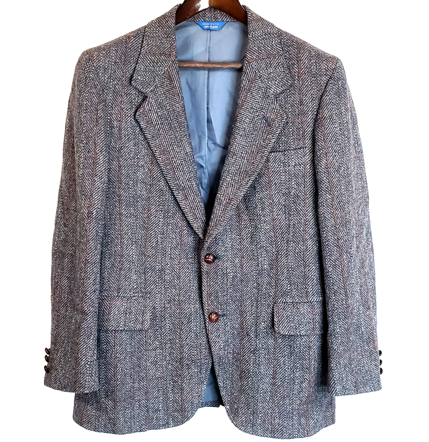 VTG Pendleton Mens 40R Wool Tweed Blazer Herringbone Sport Coat Jacket