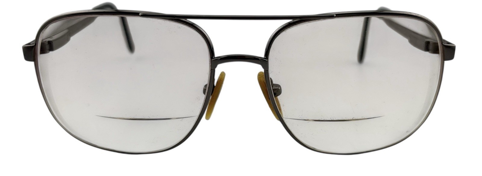 Marcolin Aviator Eyeglass Frames Silver Metal 58/17 With 140 mm Stems Italy