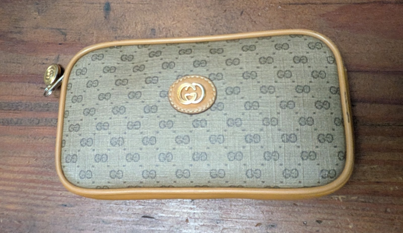Vintage Gucci Micro GG Supreme Accessory Pouch Zipper 1970s-80s Retro Rare