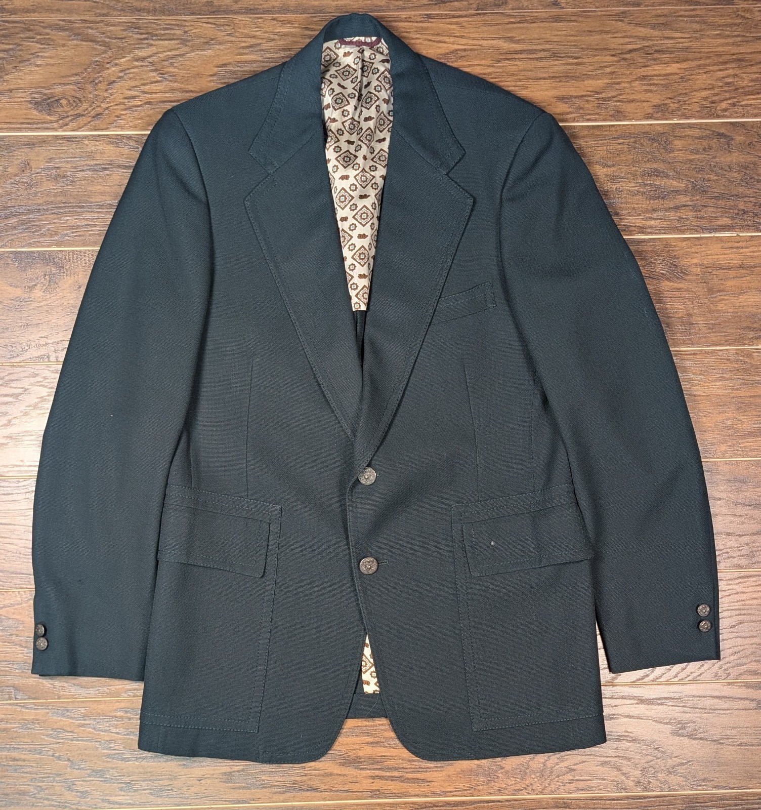 Jack Nicklaus Green Jacket 38R Hart Schaffner Marx Sport Coat Blazer 70s Vintage
