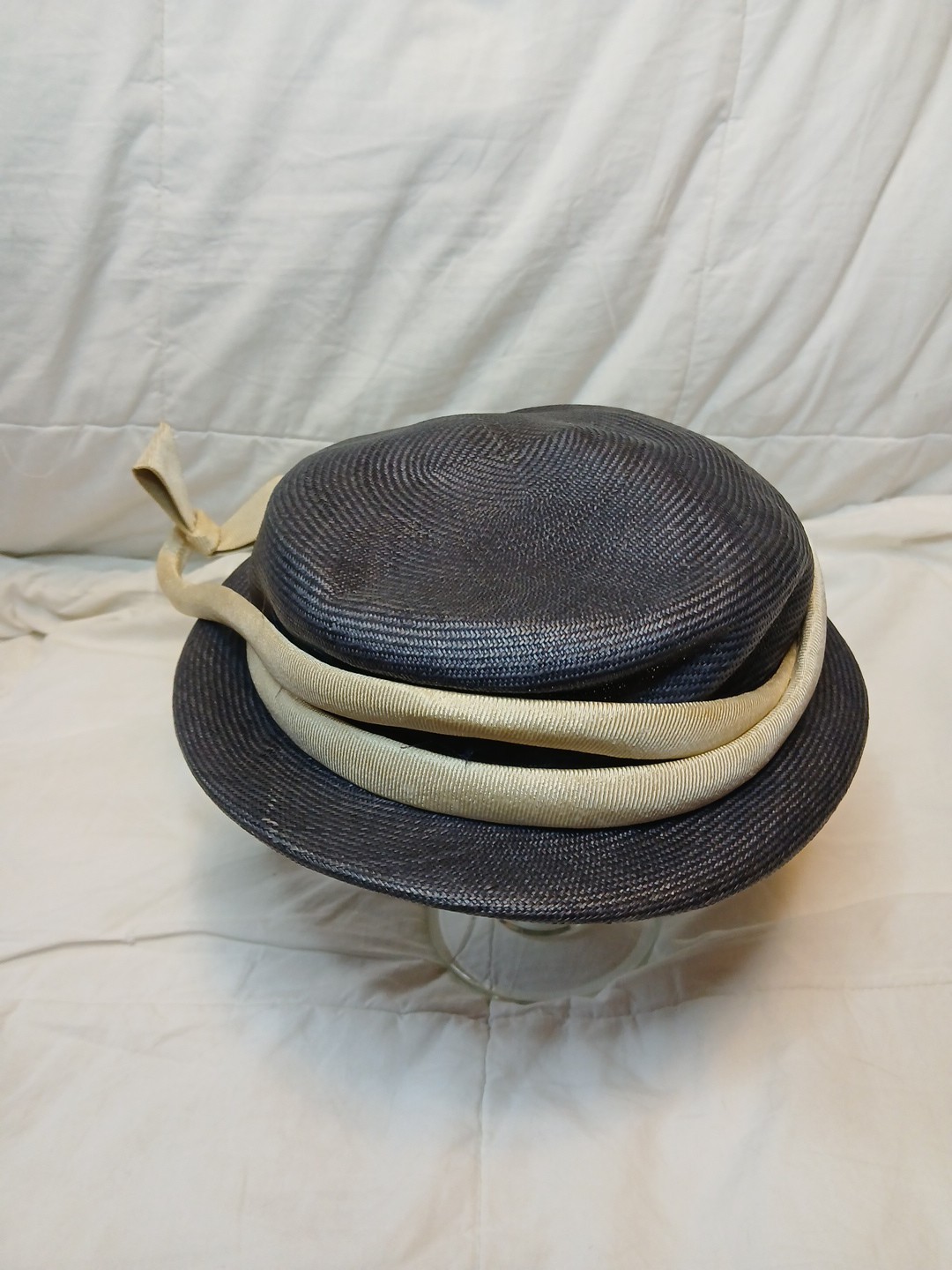 Women’s Blue Pillbox Hat Vintage 50s 1950s Fashion Pillbox Cain Sloan Nashville