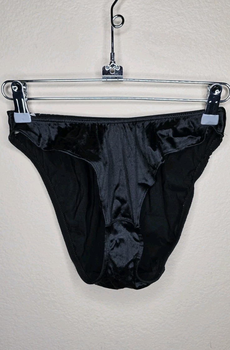 Vintage 80s Victoria’s Secret Satin Second Skin High Leg Brief Panties Medium