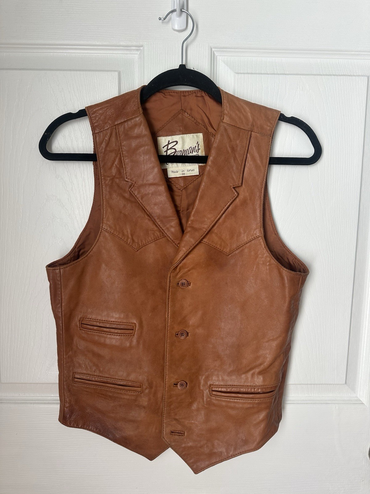 Vintage Berman’s Leather Vest