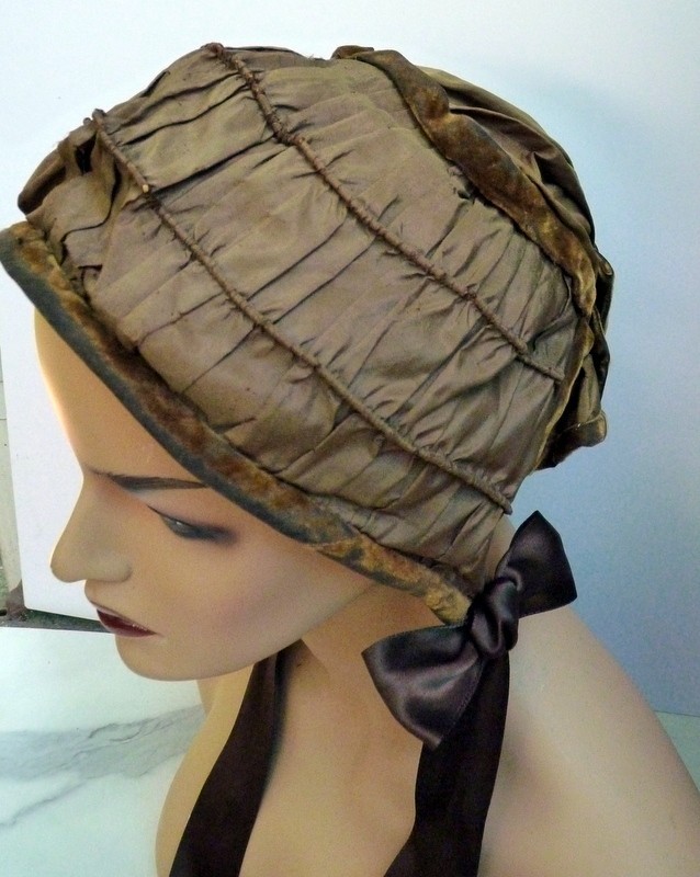 Antique 1840s–1850s Silk Bonnet Hollywood Studio Wardrobe Sony Pictures