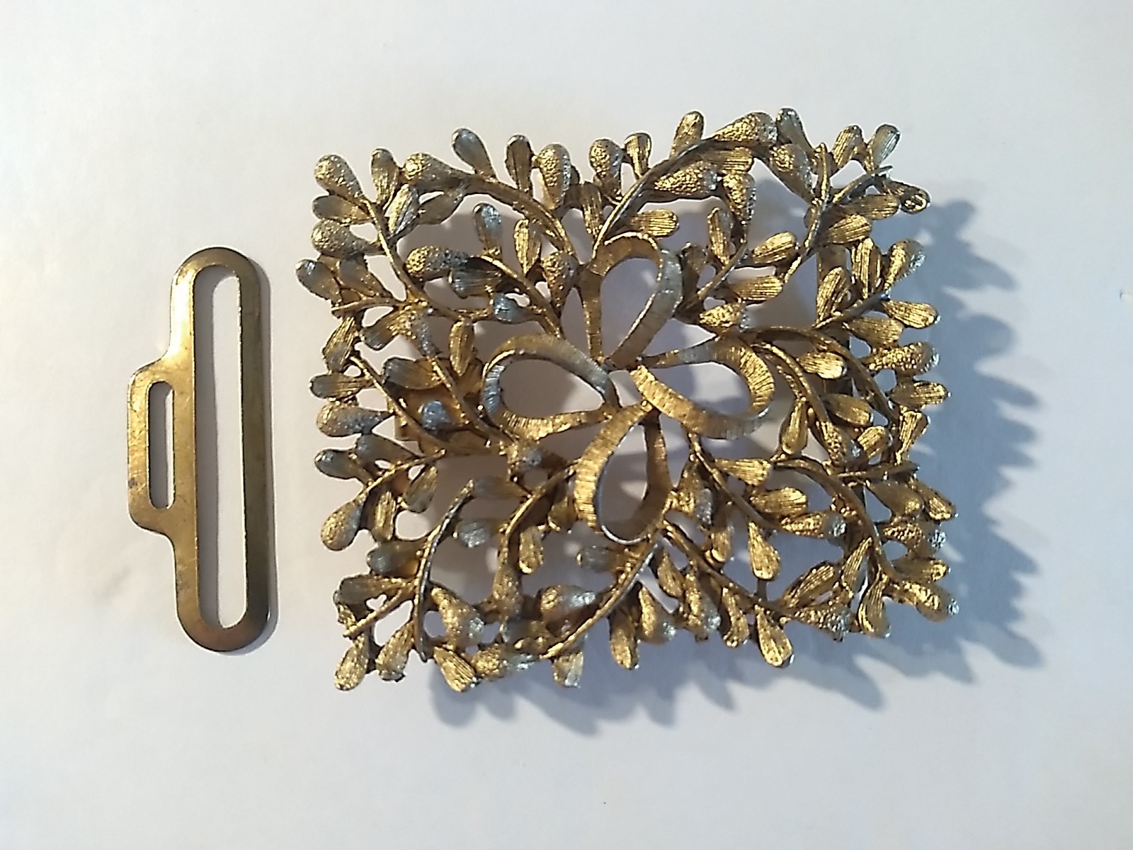 Vintage Classy Belt Buckle Brutalist Sew Match Custom Make Your Own Gold Brass