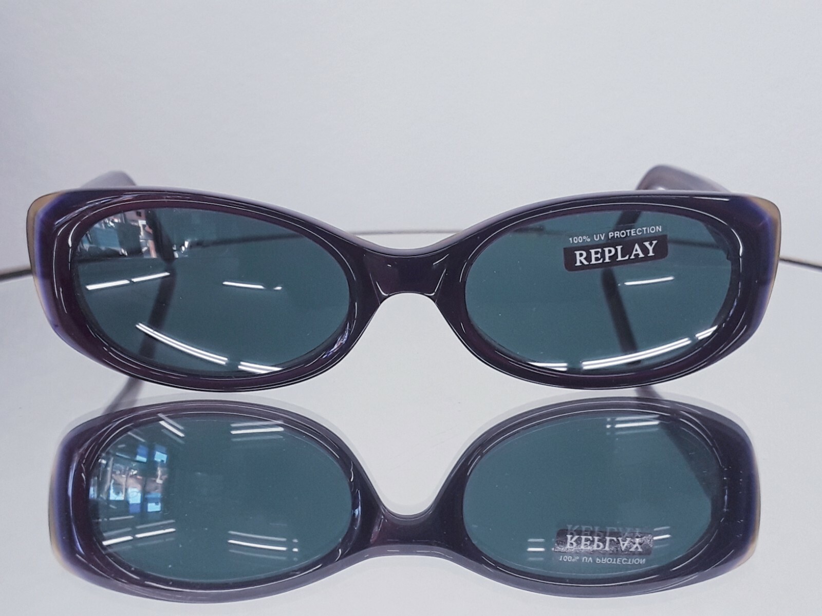 REPLAY Vintage R535S Sunglasses 51-19-140 plastic burgundy/ purple new Retro