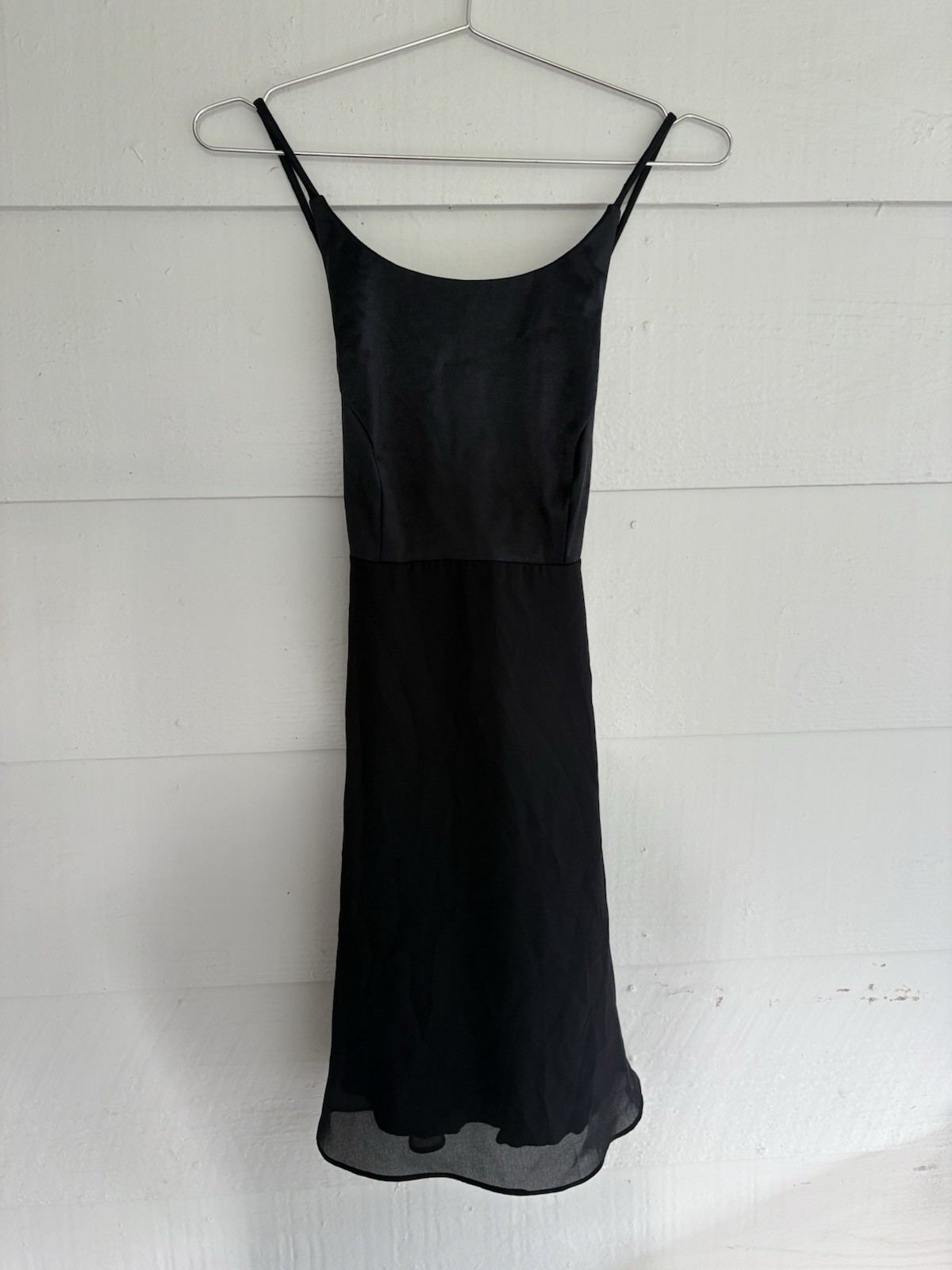 Vintage Roberta Black Rhinestone Strappy Midi Dress USA Made 7/8 Y2K Formal