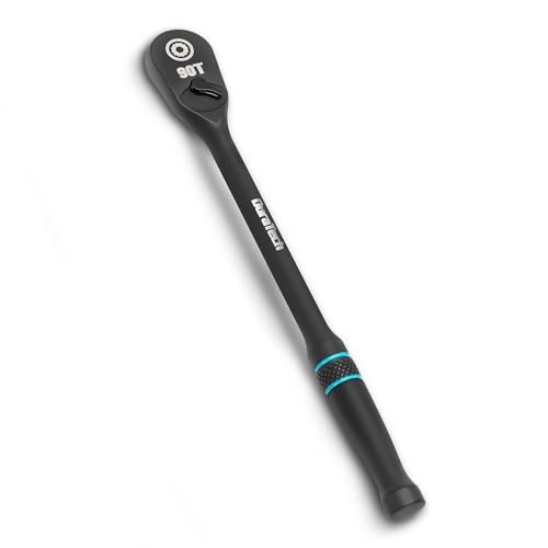 Extra Long Handle 1/4-Inch Drive Ratchet, 90-Tooth Ratchet 1/4″ with 8″ handle