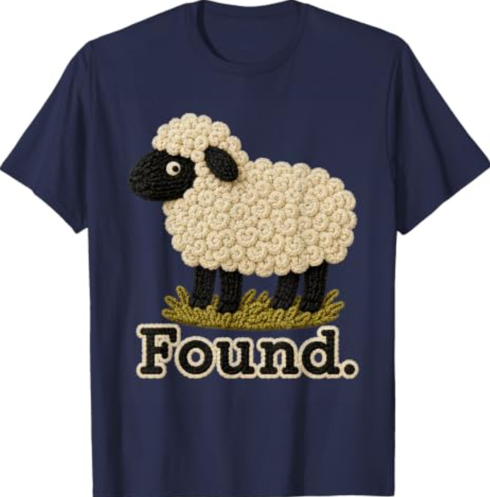 Found Sheep Psalm 23 Christian Faith T-Shirt