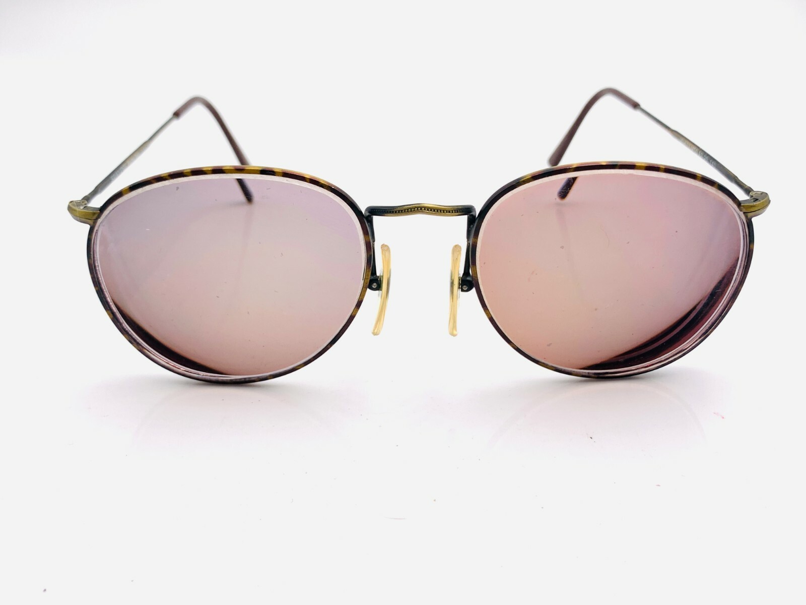 Vintage Savvy Eyes 12 Brown Metal Oval Sunglasses FRAMES ONLY Italy