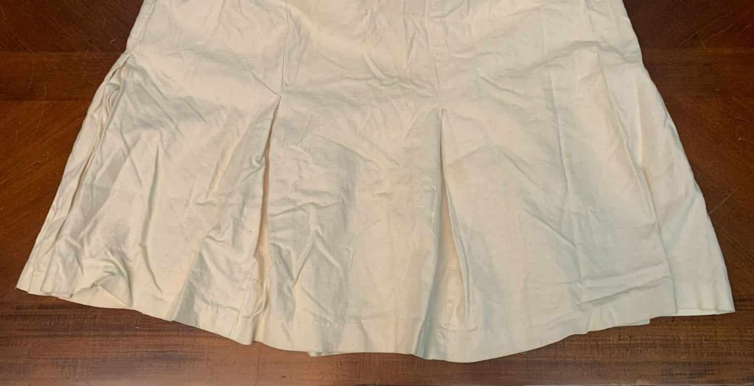 Vintage The Eagle’s Eye Long Linen Blend Lined Skirt – Women’s 14, Beige
