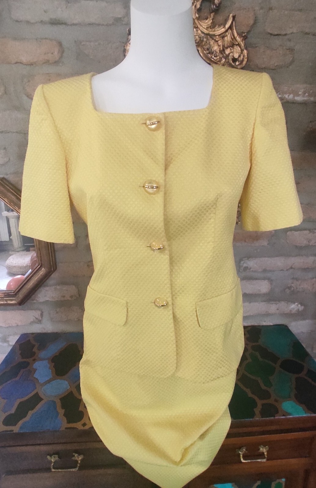 Tailleur 80s Luisa Spagnoli Vintage Yellow Canarino