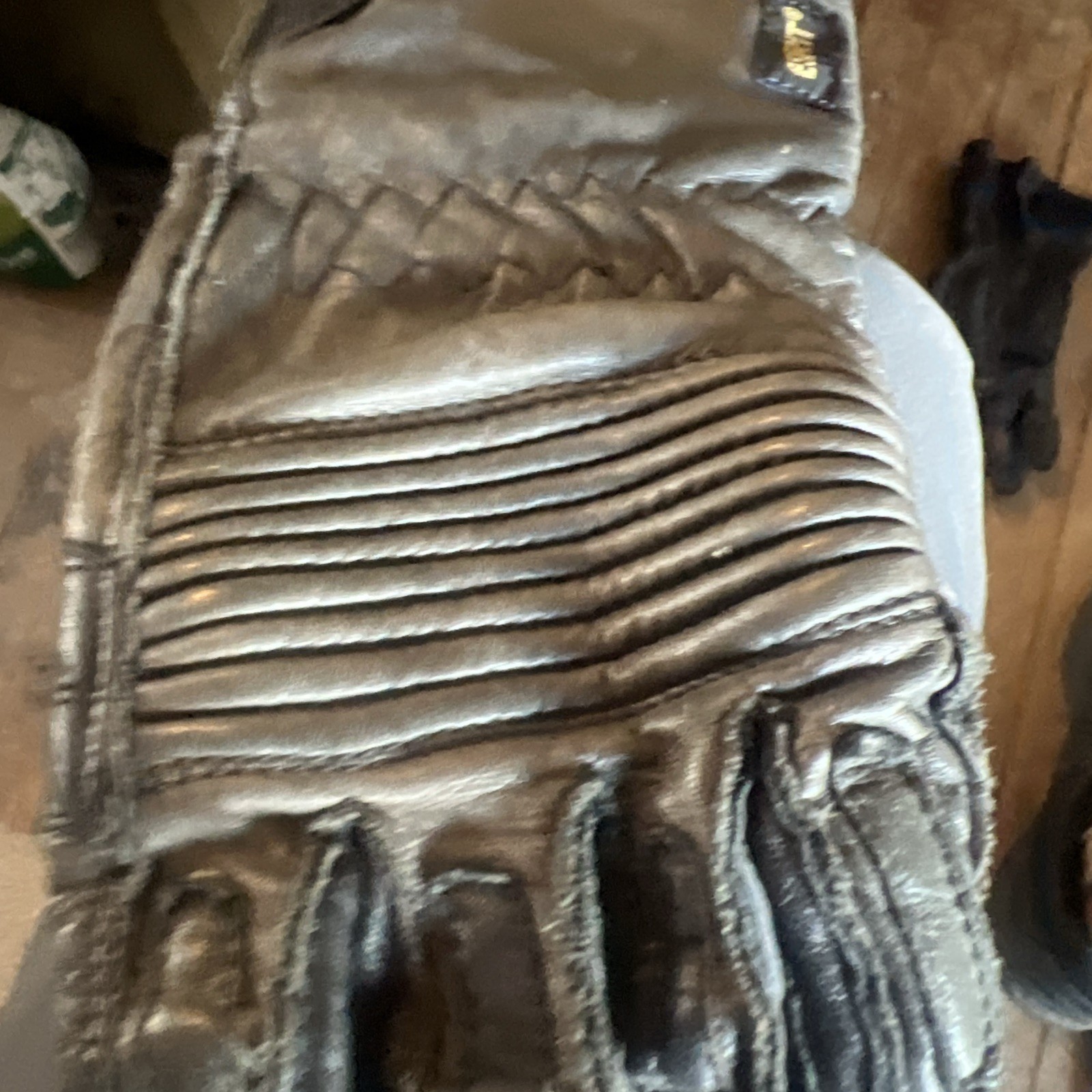 Vtg ’70s-’80s Esprit Blck Leather Motorcycle Gloves Cow Hide Medium