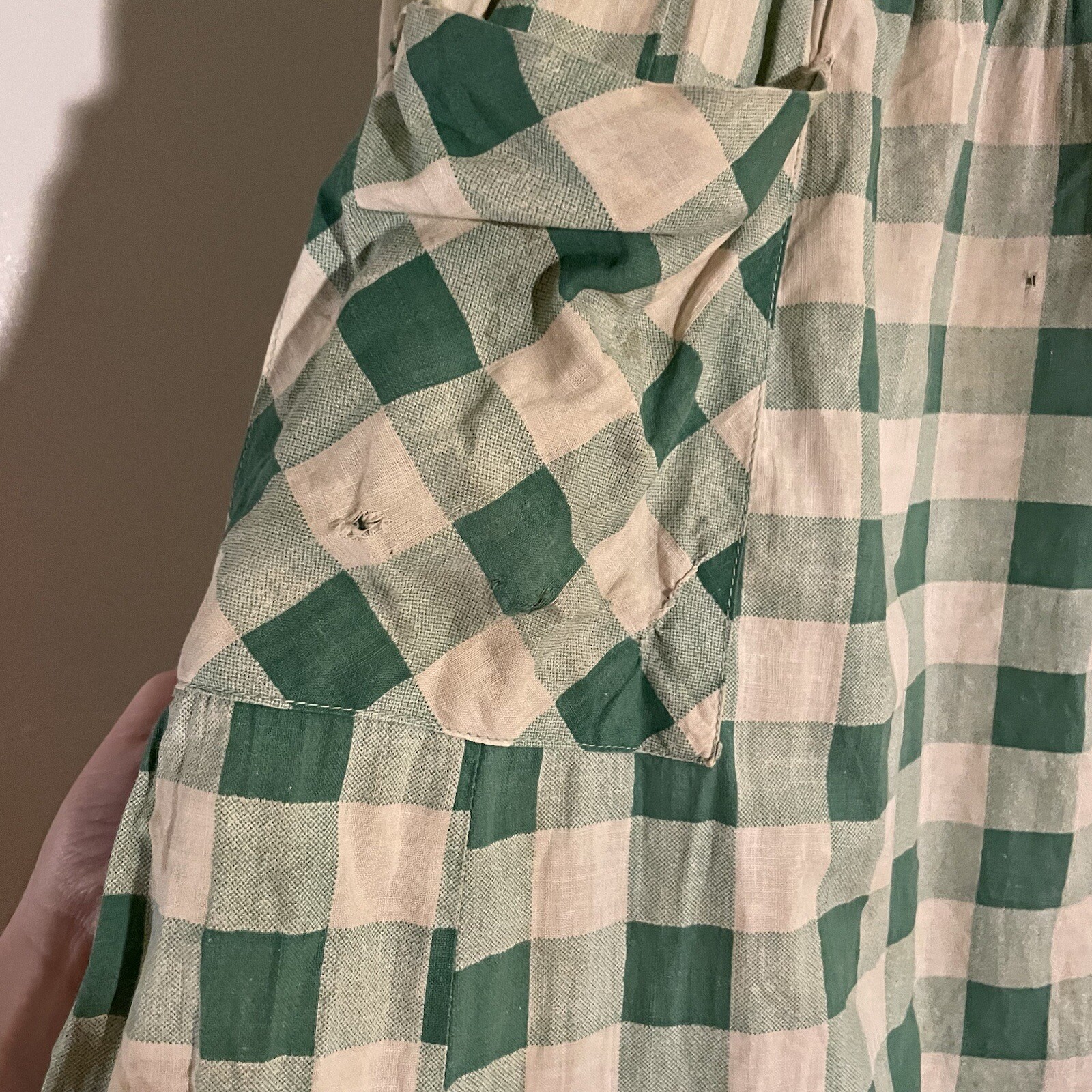 1950s Green Gingham Kenrose Dress Set
