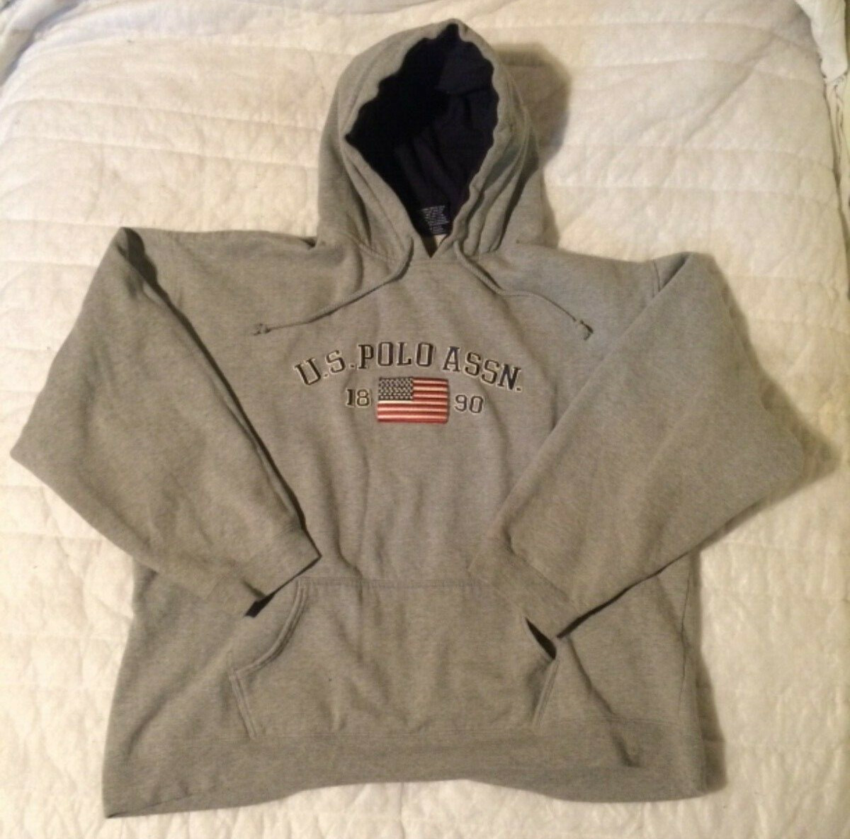 Vintage – US Polo Assn. Embroidered Grey Sweatshirt Size 2XL