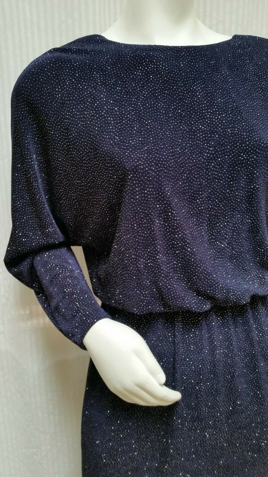 Vintage 80/90’s DAVE & JOHNNY Midnight Blue Sparkly Cocktail Party Dress -Size M