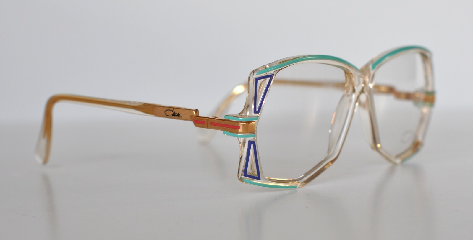 Cazal Vintage Eyeglasses – NOS – Model 172 – col. 221 – Gold & Aqua Blue