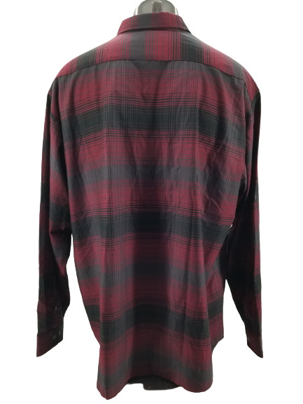 Key Imperial Mens Long Sleeve Buffalo Plaid Metal Button Western Shirt 3XL