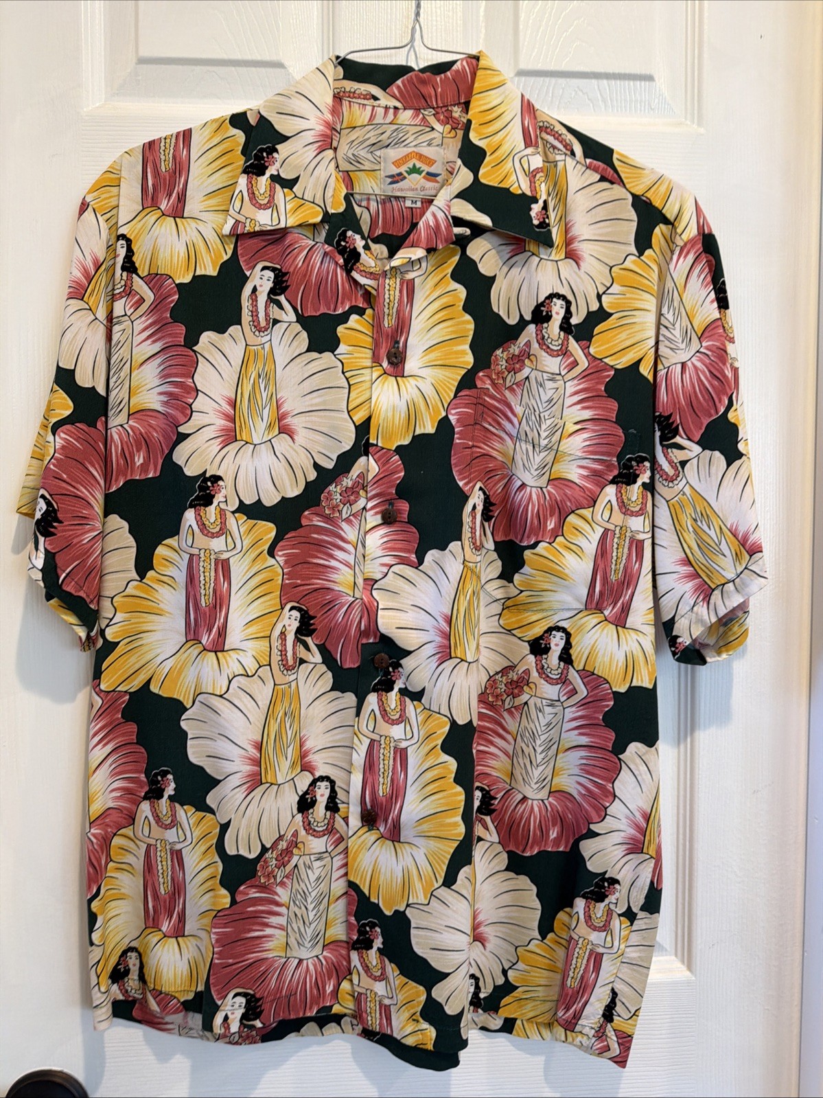 Vintage Pineapple Juice Men’s Hawaiian Shirt! Made In Hawaii, Size M, Rayon!