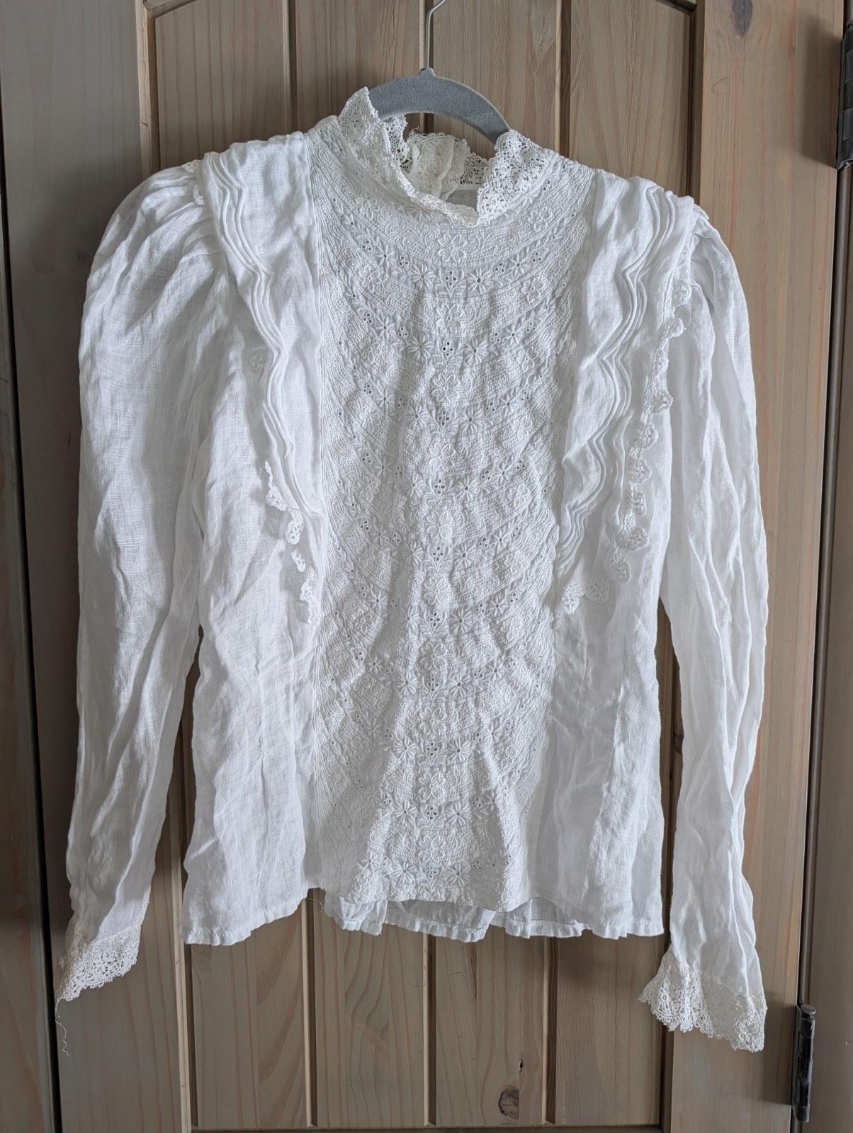 Vintage Cloak Of Many Colors White Prairie Cottagecore Victorian Button…
