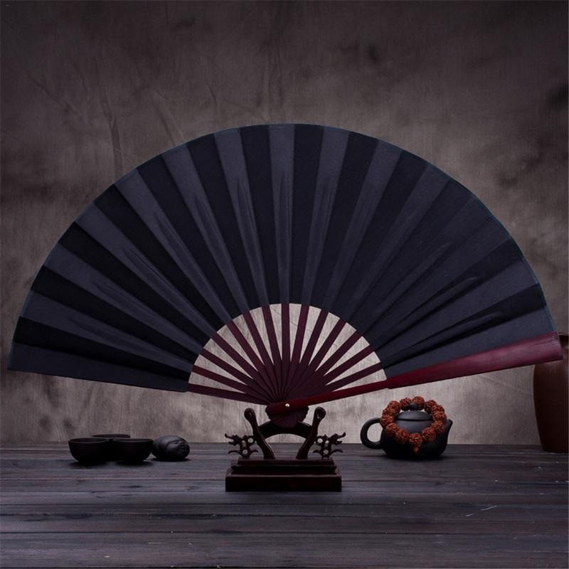 Folding Fan Silk Hand Fan Chinese Cloth Blank Wooden Bamboo Calligraphy Paint