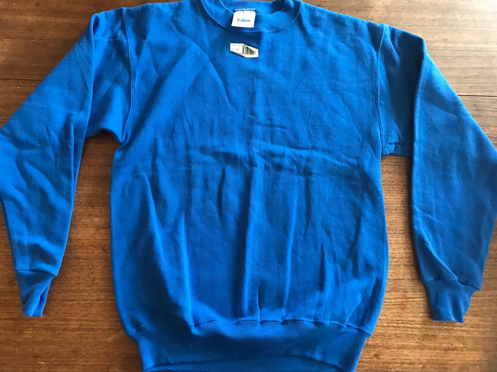 Tultex Blank Blue soft Thin Sweatshirt fleece Small 50/50 NWT new 80-90’s