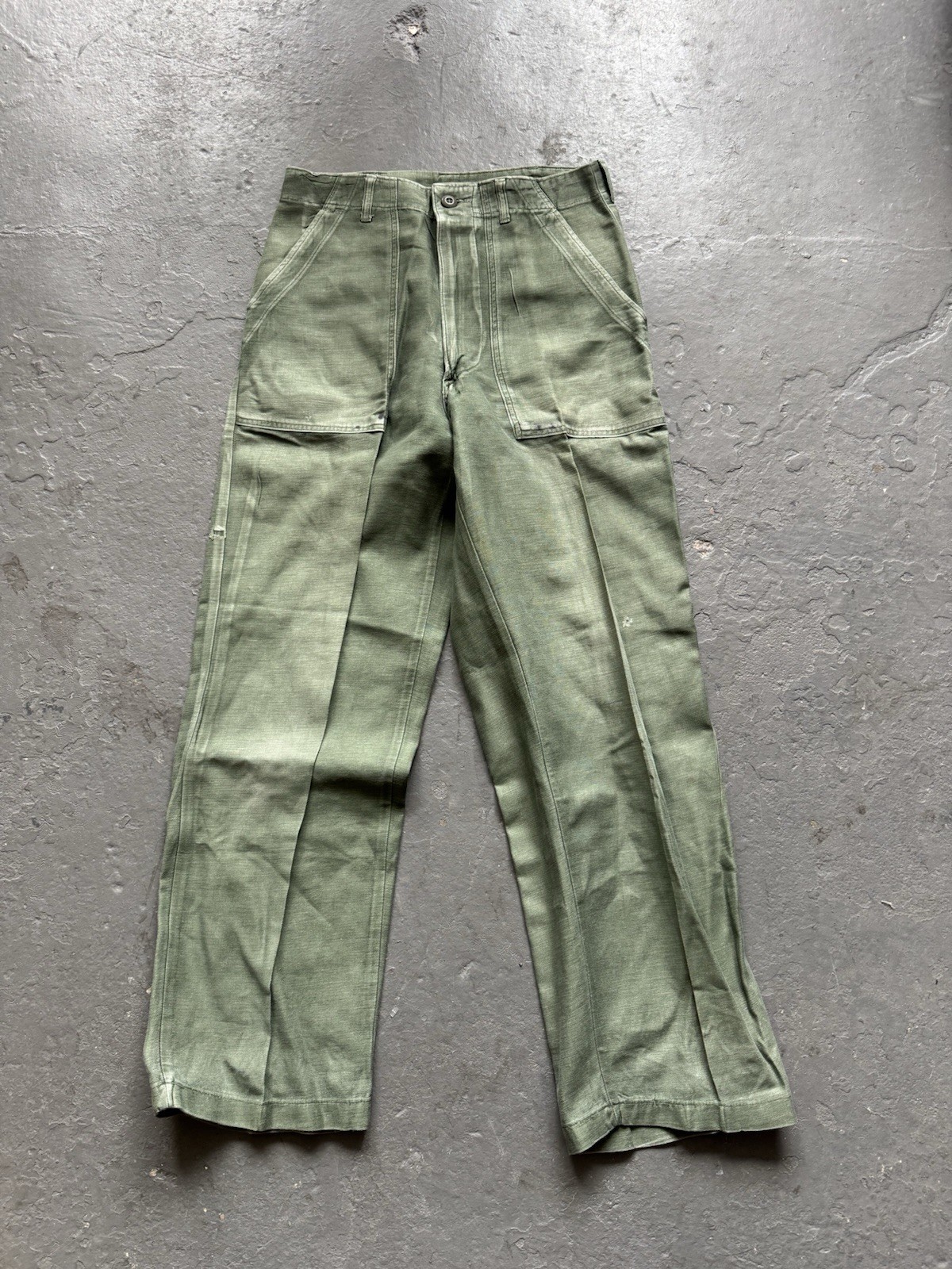 Vintage 60s Starched OG 107 Cotton Sateen Pants 29×30