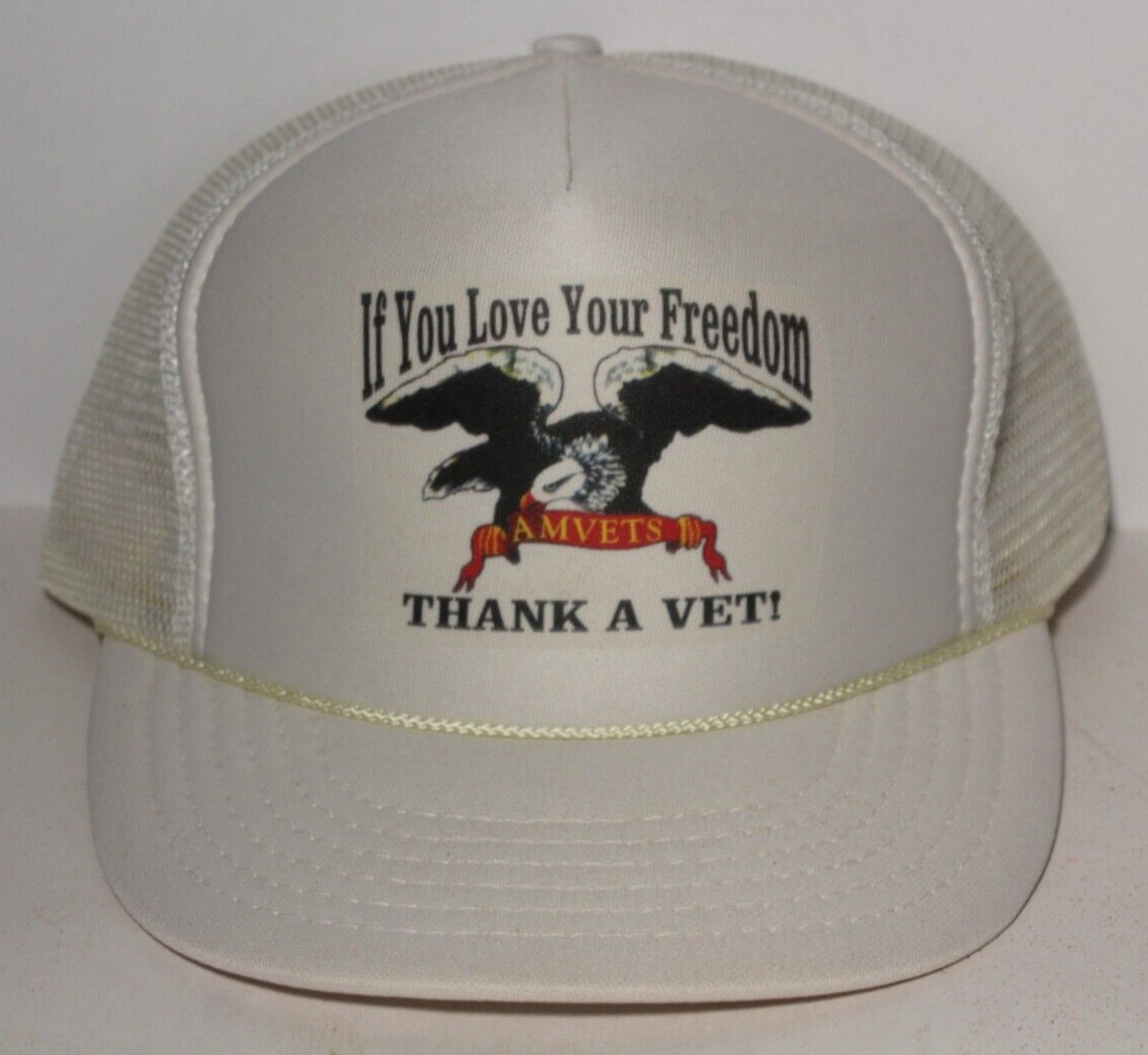 1990s Vintage American Veterans of World War II Korea Vietnam War Trucker Hat