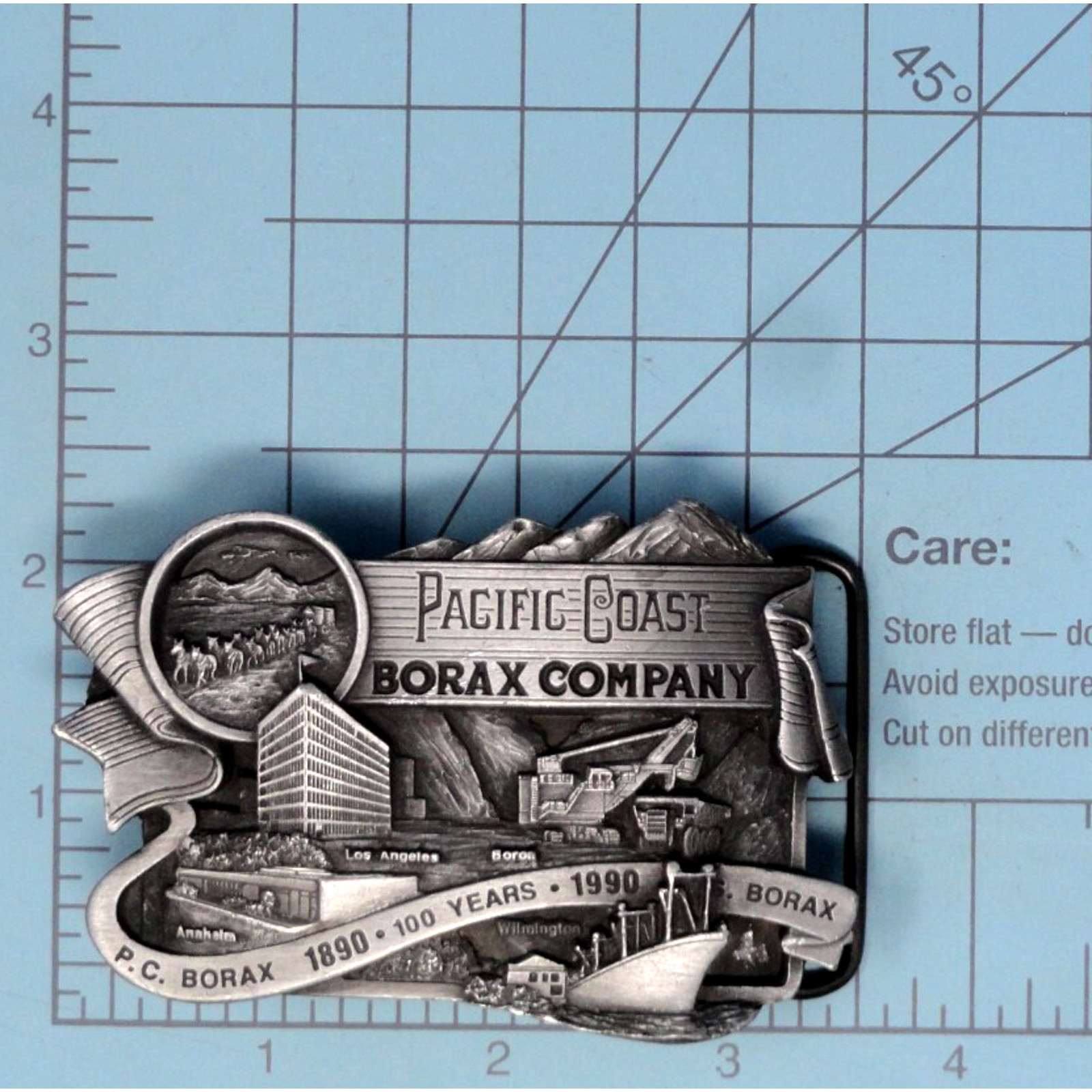 Pacific Coast Borax Company 100 Yrs LE Commemorative Belt Buckle Vtg 1990.CPA519