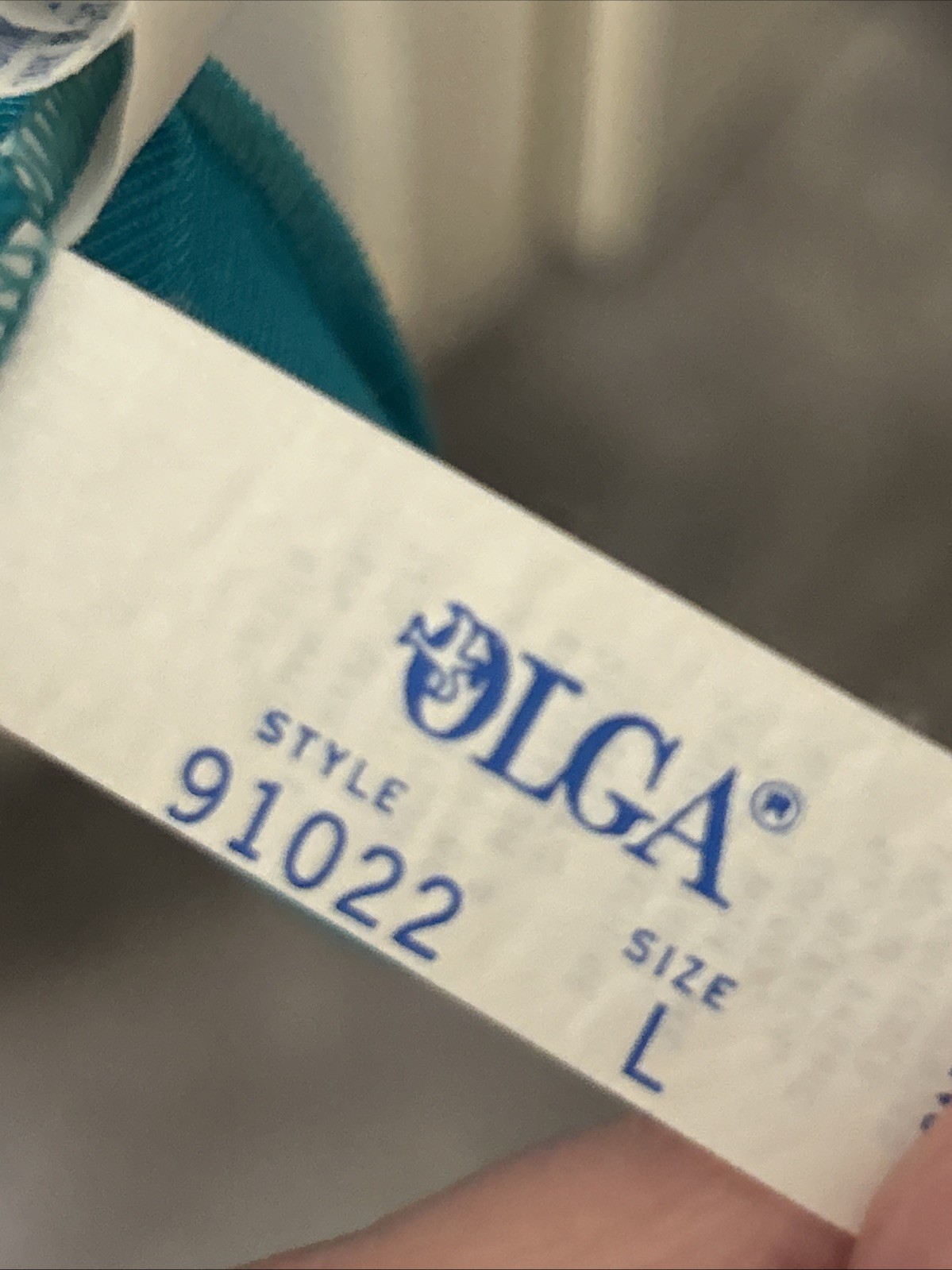 Vintage Olga Teal Blue Stunning Style 91022 Excellent Condition Size Large Sexy