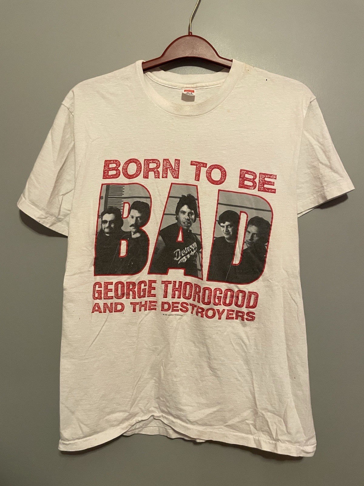 Vtg George Thorogood & Destroyers Born To Bed 1990 Tour XL Single Stitch (A494)