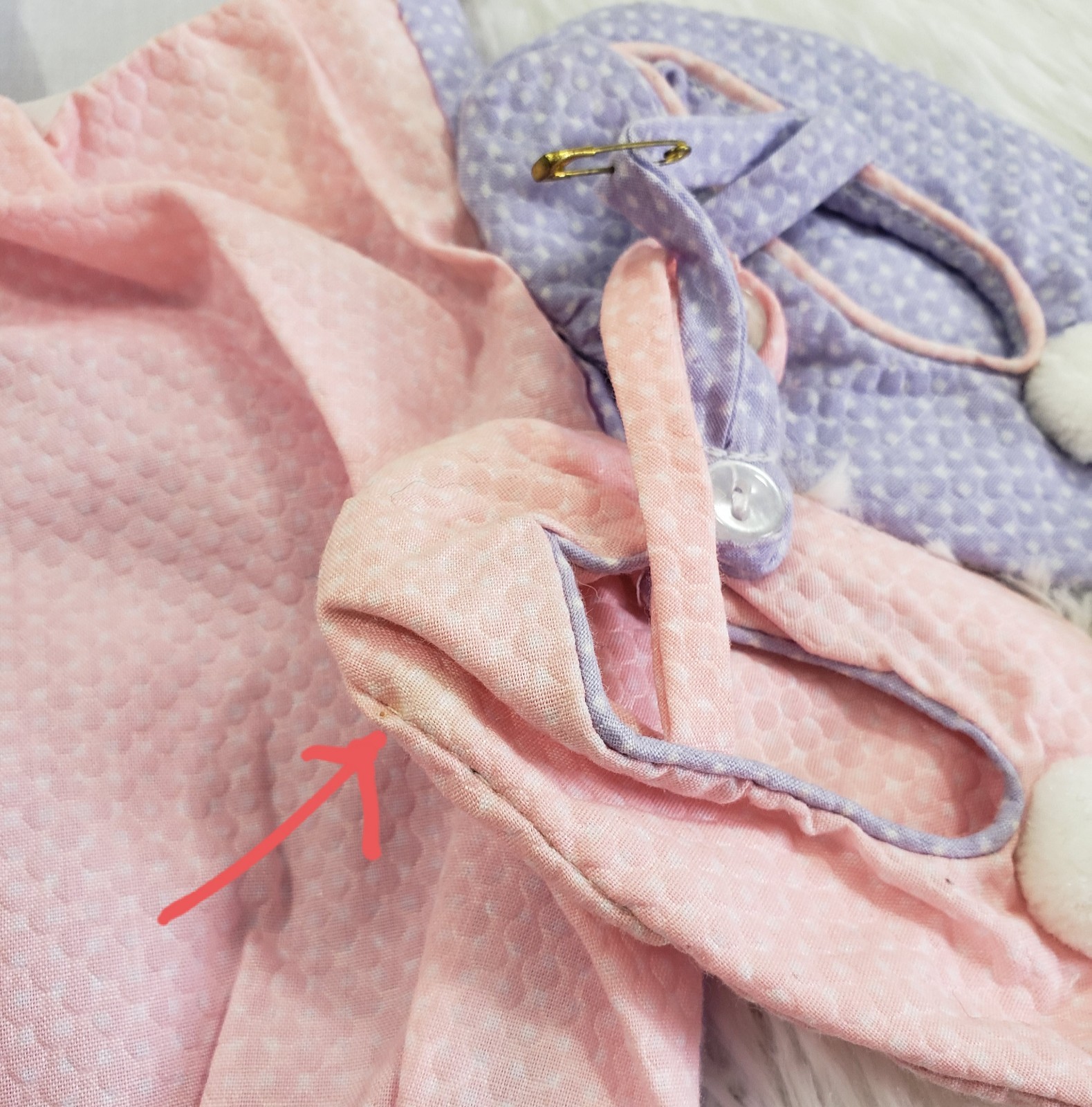 Vintage Girls Jumper Easter Bunny Romper Baby Infant 6-9 Months ’93 Pink Booties