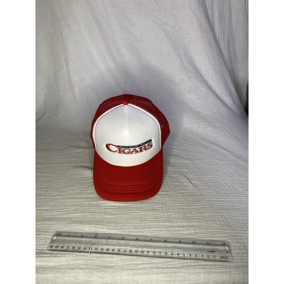 Vintage Embroidered Red Belle Mead Cigars Trucker Hat W/ Snap Back Y2K 90s