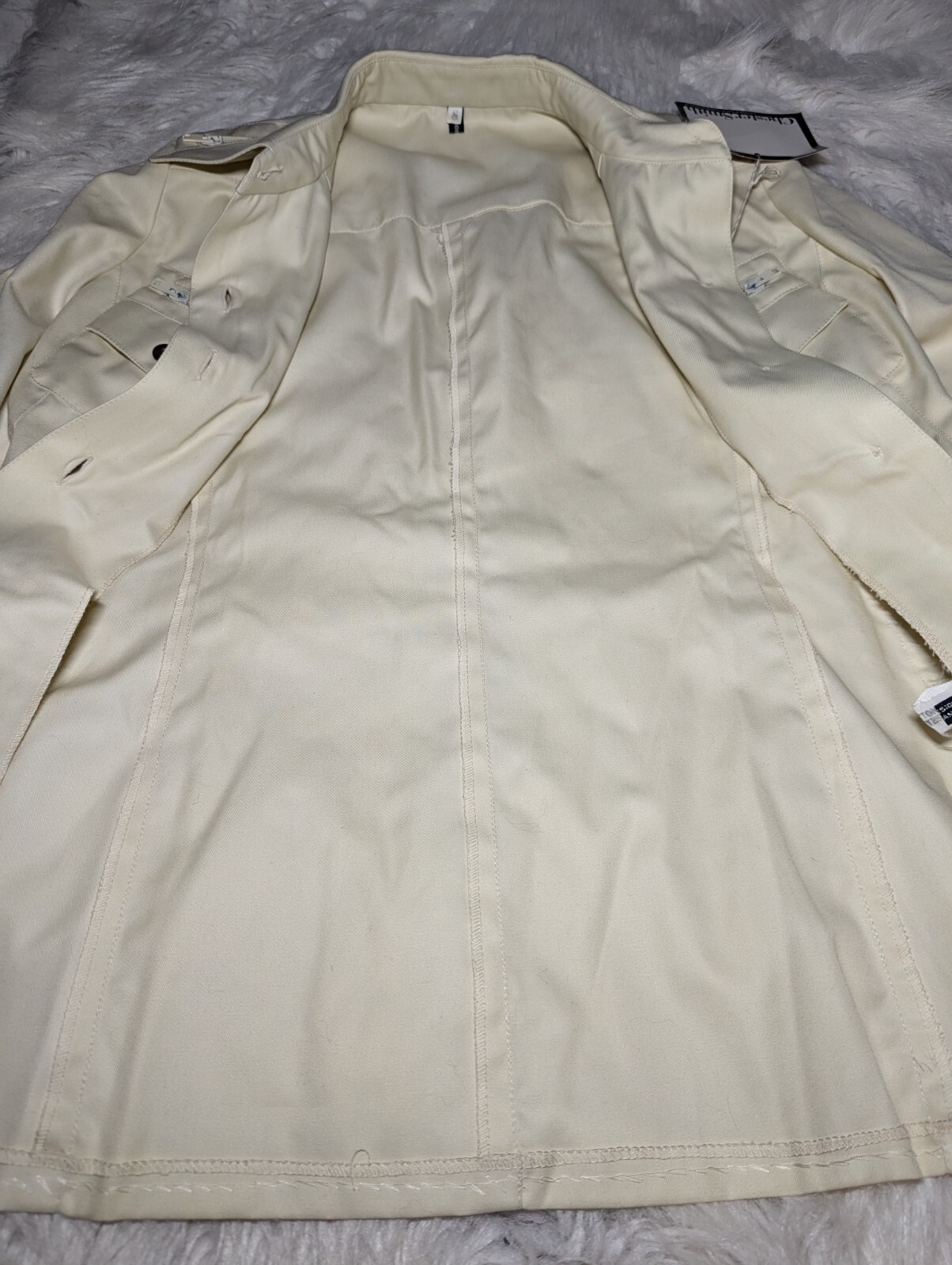 VTG 80s CHESTER SMITH 10 Pocket IVORY Button Up Shirt Jacket SHACKET Women’s 8