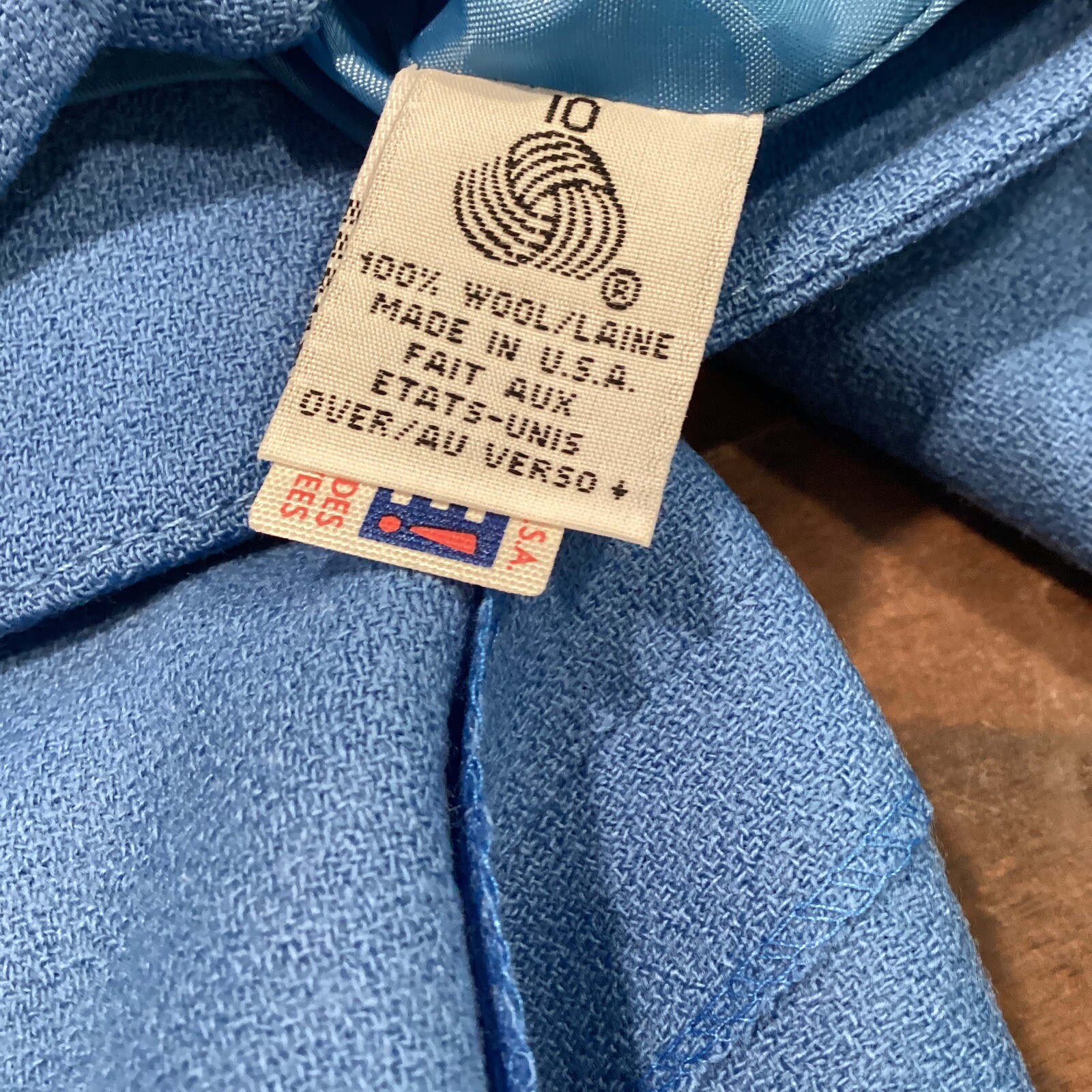 Vintage Blue Skirt Suit Herbert Grossman Cynthia Sobel Wool Sz 10